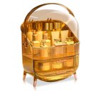 Ver imagem 1 de Porta Maquiagem Perfume Cosméticos com Tampa Duas Gavetas Âmbar