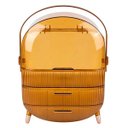 Ver imagem 5 de Porta Maquiagem Perfume Cosméticos com Tampa Duas Gavetas Âmbar