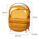 Ver imagem 2 de Porta Maquiagem Perfume Cosméticos com Tampa Duas Gavetas Âmbar