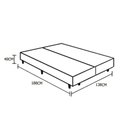 Ver imagem 3 de Cama Box Casal Bipartido Sintético Cinza 40x138x188 com Estrutura em Madeira Homequeen