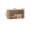 Ver imagem 2 de Armário Aéreo para Geladeira 80cm 2 Portas Slim Luciane Móveis