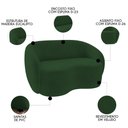 Ver imagem 4 de Sofá 2 Lugares Living 160cm e 1 Poltrona Giratória Garbin K04 Veludo Verde - Mpozenato