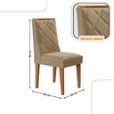 Ver imagem 5 de Mesa de Jantar Eloise 180cm Tampo Mdf com Vidro 6 Cadeiras Turim Off White Naturale