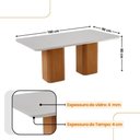 Ver imagem 6 de Mesa de Jantar Eloise 180cm Tampo Mdf com Vidro 6 Cadeiras Turim Off White Naturale