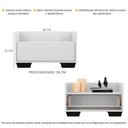 Ver imagem 3 de Gabinete Armário Banheiro 60cm Multimóveis V3625 Branco/Preto