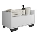 Ver imagem 1 de Gabinete Armário Banheiro 60cm Multimóveis V3625 Branco/Preto