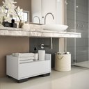 Ver imagem 7 de Gabinete Armário Banheiro 60cm Multimóveis V3625 Branco/Preto