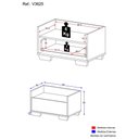 Ver imagem 4 de Gabinete Armário Banheiro 60cm Multimóveis V3625 Branco/Preto