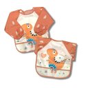 Ver imagem 3 de Babador Impermeável Manga Longa BlW Curta Kit 2Unds Dino Baby babador blw, babador avental, babador