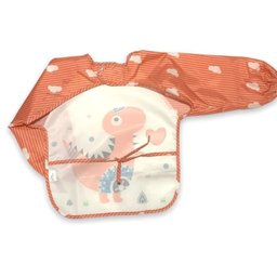 Babador Impermeável Manga Longa BlW Curta Kit 2Unds Dino Baby babador blw, babador avental, babador  - 6