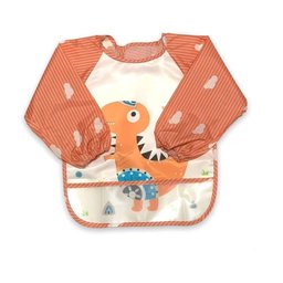 Babador Impermeável Manga Longa BlW Curta Kit 2Unds Dino Baby babador blw, babador avental, babador  - 8