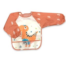 Babador Impermeável Manga Longa BlW Curta Kit 2Unds Dino Baby babador blw, babador avental, babador  - 7