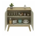 Ver imagem 4 de Aparador Cantinho do Café com 2 Portas Retrô 90cm Multimóveis CR50293 Off White/Madeirado