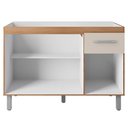 Ver imagem 2 de Balcao P/ Pia sem Tampo Anita 120 Cm Savana Off White Moblis