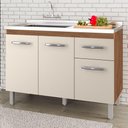 Ver imagem 6 de Balcao P/ Pia sem Tampo Anita 120 Cm Savana Off White Moblis