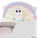 Ver imagem 4 de Bicama Infantil Uly Unicórnio Bebê com Cama Auxiliar MDF Branco