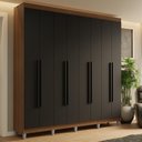 Ver imagem 1 de Guarda-Roupa Casal com Pés 8 Portas Batentes Saturno Madesa