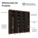 Ver imagem 5 de Guarda-Roupa Casal com Pés 8 Portas Batentes Saturno Madesa