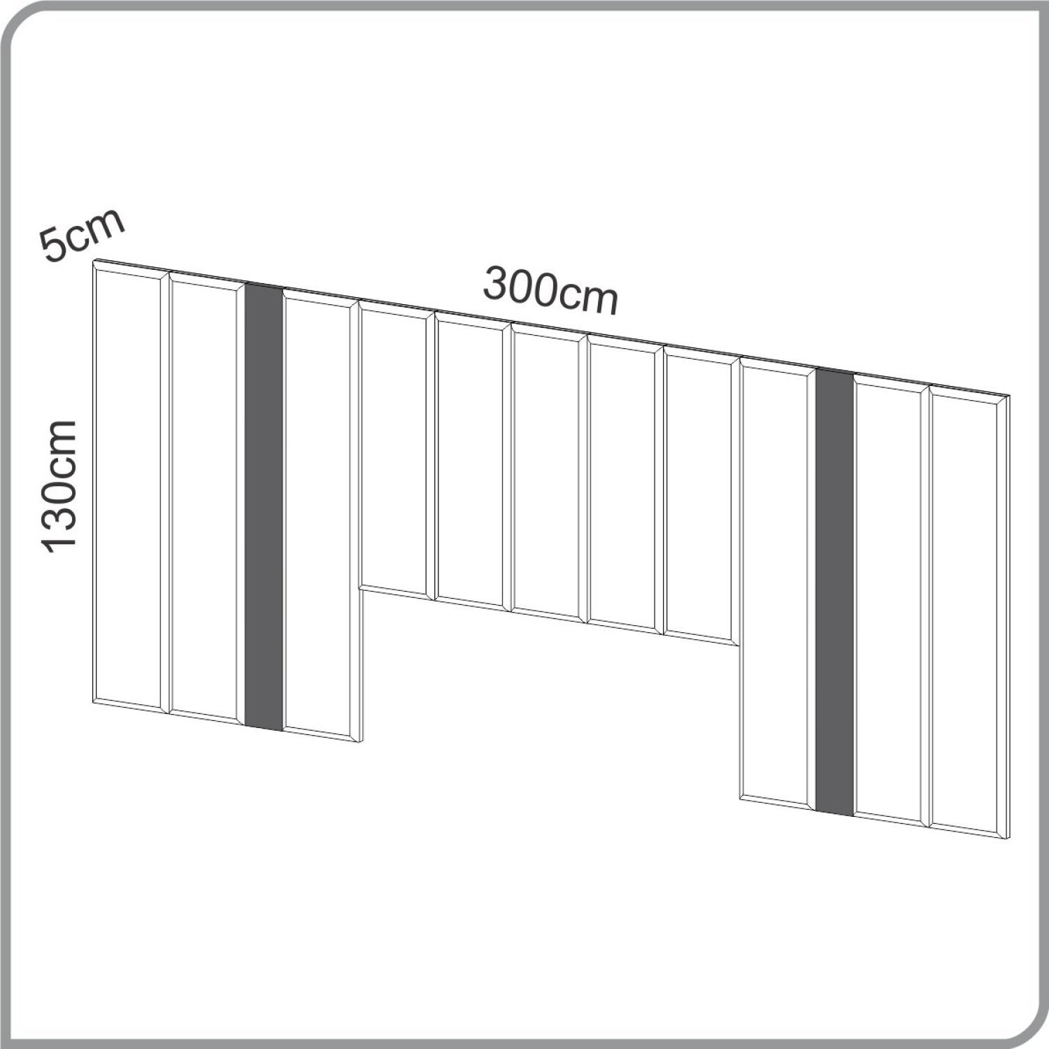 Cabeceira Casal/Queen 300cm Estofada  - 4