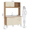 Ver imagem 3 de Cozinha Compacta 100% em Mdf Sarah Ii
