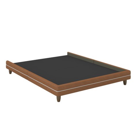 Cama Tradicional King Size Dunas Estofado Caramelo 193cm