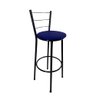 Banqueta Alta Preta Cozinha Gourmet Americana - Azul - 1