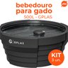 Kit 3 Bebedouros para Animal 500l Pretos Gplas - 2