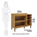 Ver imagem 3 de Balcão de Cozinha 3 Portas Tampo 100% MDF 120cm Malta Bege/Amêndoa/Off-White Espresso Móveis