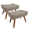 Conjunto Sofá Compact 2 metros retrátil e reclinável com Molas Espirais e 2 Puffs Suede Castor - Sof - 3