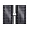 Janela Veneziana de Alumínio Abertura Central 6 Folhas com Grade 100x120cm Preto Allo Esquadrias - 1