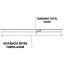 Ver imagem 4 de Kit 2 Puxador 640mm Alumínio Armário Móveis Cômoda Roupeiro