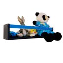 Ver imagem 3 de Prateleira para Livros Infantis Nicho Organizador Pelúcia Quarto de Criança Mdf Preto 55 Cm:azul