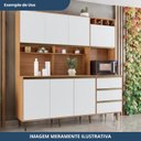 Ver imagem 2 de Armário de Cozinha 7 Portas 3 Gavetas Nicho Versatti Branco/Freijó/Off White