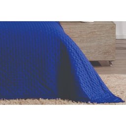 Cobre Leito Casal Dupla Face 3pçs Microfibra 90g Onix:azul-marinho - 2