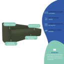 Ver imagem 5 de Recamier Curvo Orgânico 140cm 2 Lugares Lado Direito para Sala de Estar em Linho Paris Verde