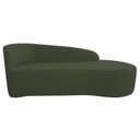 Ver imagem 2 de Recamier Curvo Orgânico 140cm 2 Lugares Lado Direito para Sala de Estar em Linho Paris Verde
