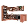 Cozinha Modulada Carraro Bella 9 Peças (3aéreos+3balcões+1torrequente+1ilha+1complemento) C9p199 - 2