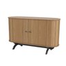 Buffet Aparador Curvo com Canto Arredondado 100% MDF 130cm 2 Portas - 2