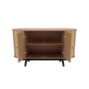 Ver imagem 3 de Buffet Aparador Curvo com Canto Arredondado 130cm 2 Portas 100% MDF