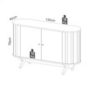 Ver imagem 6 de Buffet Aparador Curvo com Canto Arredondado 130cm 2 Portas 100% MDF