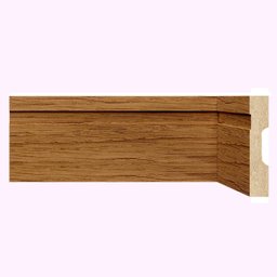 Rodapé de MDF 10cm x 15mm x 2,40m com Friso Moldufama 1002 - 1