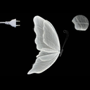 Ver imagem 2 de Borboleta Natalina LED Metal Glitter Branco Frio 220V 62cm