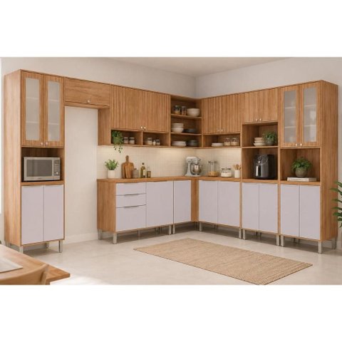 Cozinha Completa 10 Peças Divina C118 Cinamomo/Off White MGM