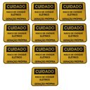 Ver imagem 1 de Placa Cuidado - RISCO DE CHOQUE ELÉTRICO GERAÇÃO PRÓPRIA - Padrão Celesc, Enel - Tam 25x18 CA