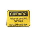Ver imagem 4 de Placa Cuidado - RISCO DE CHOQUE ELÉTRICO GERAÇÃO PRÓPRIA - Padrão Celesc, Enel - Tam 25x18 CA