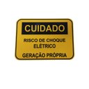 Ver imagem 2 de Placa Cuidado - RISCO DE CHOQUE ELÉTRICO GERAÇÃO PRÓPRIA - Padrão Celesc, Enel - Tam 25x18 CA