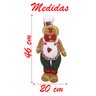 Decoração Dupla Bonecos Natal Ginger Biscoito Natalino 46cm - 3