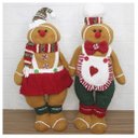 Ver imagem 1 de Decoração Dupla Bonecos Natal Ginger Biscoito Natalino 46cm