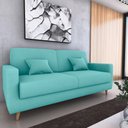 Ver imagem 1 de Sofá Cama Emilia Veludo Verde Menta E437 - Matrix