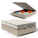 Ver imagem 1 de Cama Box Baú Casal com Colchão de Espuma D45 Double Comfort 138x188x62cm